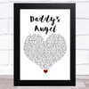 Tony Carter Daddy's Angel White Heart Song Lyric Art Print