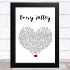 Public Service Broadcasting Every Valley White Heart Song Lyric Art Print