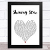 Fun Lovin' Criminals Shining Star White Heart Song Lyric Art Print