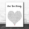 P!nk & Keith Urban One Too Many White Heart Song Lyric Art Print