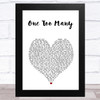 P!nk & Keith Urban One Too Many White Heart Song Lyric Art Print