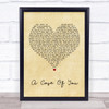 Joni Mitchell A Case Of You Vintage Heart Song Lyric Music Wall Art Print