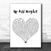 Counting Crows Up All Night White Heart Song Lyric Art Print