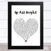 Counting Crows Up All Night White Heart Song Lyric Art Print