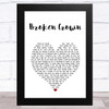 Mumford & Sons Broken Crown White Heart Song Lyric Art Print