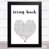 The Killers Losing Touch White Heart Song Lyric Art Print