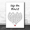 Neil Young Such a Woman White Heart Song Lyric Art Print