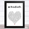 Faouzia 100 Bandaids White Heart Song Lyric Art Print