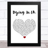 Panic! At The Disco Dying In LA White Heart Song Lyric Art Print Panic! At The Disco Dying In LA White Heart Song Lyric Art Print