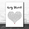 Dave Matthews Band Grey Street White Heart Song Lyric Art Print