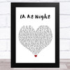 The Coronas LA At Night White Heart Song Lyric Art Print