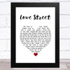 The Doors Love Street White Heart Song Lyric Art Print