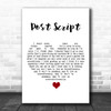 Typhoon Post Script White Heart Song Lyric Art Print