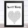 Hozier Sweet Thing White Heart Song Lyric Art Print