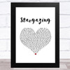 Kygo feat. Justin Jesso Stargazing White Heart Song Lyric Art Print