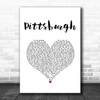 The Amity Affliction Pittsburgh White Heart Song Lyric Art Print