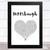 The Amity Affliction Pittsburgh White Heart Song Lyric Art Print