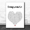 Smile Empty Soul Compromise White Heart Song Lyric Art Print