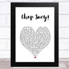 System Of A Down Chop Suey! White Heart Song Lyric Art Print
