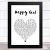 Martina McBride Happy Girl White Heart Song Lyric Art Print