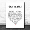 Hall & Oates One on One White Heart Song Lyric Art Print