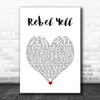 Billy Idol Rebel Yell White Heart Song Lyric Art Print