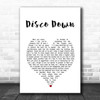 Shed Seven Disco Down White Heart Song Lyric Art Print