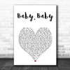 Amy Grant Baby, Baby White Heart Song Lyric Art Print