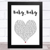 Amy Grant Baby, Baby White Heart Song Lyric Art Print