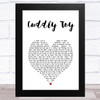 Roachford Cuddly Toy White Heart Song Lyric Art Print
