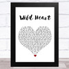 The Vamps Wild Heart White Heart Song Lyric Art Print