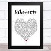 Tom Odell Silhouette White Heart Song Lyric Art Print