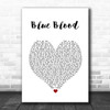 Foals Blue Blood White Heart Song Lyric Art Print