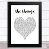 Jojo The Change White Heart Song Lyric Art Print