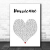 Thirty Seconds To Mars Hurricane White Heart Song Lyric Art Print