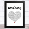 Good Charlotte Wondering White Heart Song Lyric Art Print