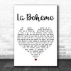 José Carreras La Bohème White Heart Song Lyric Art Print