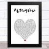 Taylor Swift Afterglow White Heart Song Lyric Art Print