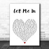 The Osmonds Let Me In White Heart Song Lyric Art Print