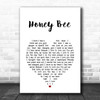 The Kooks Honey Bee White Heart Song Lyric Art Print