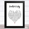 muse Endlessly White Heart Song Lyric Art Print