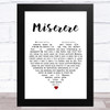 Andrea Bocelli Miserere White Heart Song Lyric Art Print