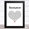 Nick Mulvey Cucurucu White Heart Song Lyric Art Print