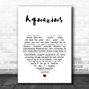 James Rado Aquarius White Heart Song Lyric Art Print