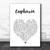 Loreen Euphoria White Heart Song Lyric Art Print