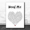 Melissa Etheridge Heal Me White Heart Song Lyric Art Print