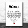 The Maccabees Silence White Heart Song Lyric Art Print