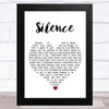 The Maccabees Silence White Heart Song Lyric Art Print
