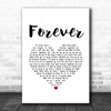 Beach Boys Forever White Heart Song Lyric Art Print