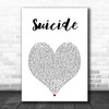 Jelly Roll Suicide White Heart Song Lyric Art Print